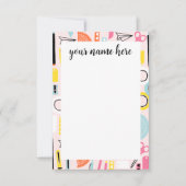 パーソナライズされた先生ノートカード サンキューカード (正面)