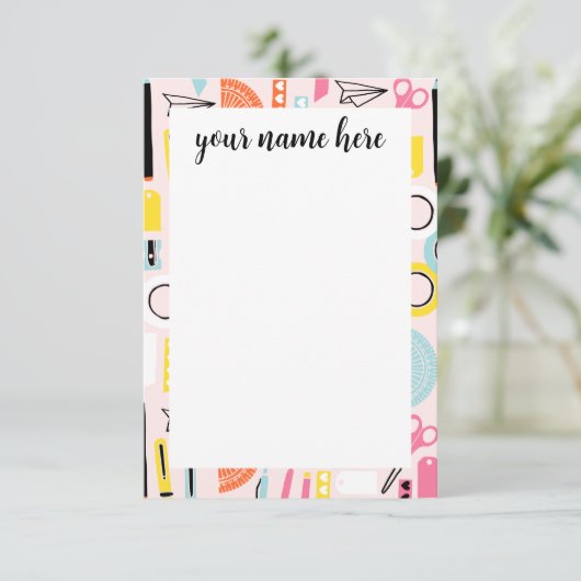 パーソナライズされた先生ノートカード サンキューカード (スタンド正面)