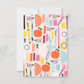 パーソナライズされた先生ノートカード サンキューカード (裏面)