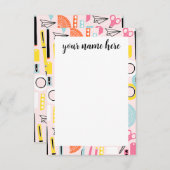 パーソナライズされた先生ノートカード サンキューカード (正面/裏面)