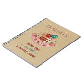 パーソナライズされた先生ノート素朴- Kraft ノートブック (左側)