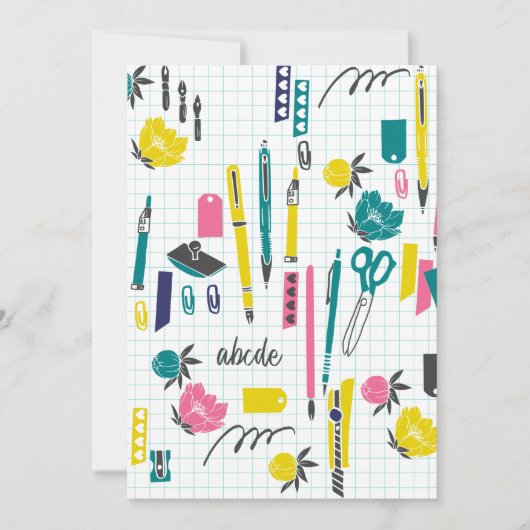 パーソナライズされた先生ノート 招待状 (正面)