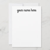 パーソナライズされた先生ノート 招待状 (裏面)