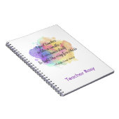 パーソナライズされた先生ノート(Candle引用文) ノートブック (右側)