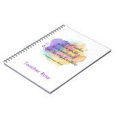 パーソナライズされた先生ノート(Candle引用文) ノートブック (左側)