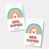 パーソナライズされた先生バッジリール バッジ (表裏)