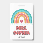 パーソナライズされた先生バッジリール バッジ (裏面)