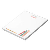 パーソナライズされた先生メモ帳と鉛筆 ノートパッド (回転)