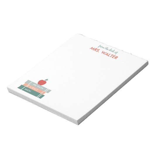 パーソナライズされた先生メモ帳とApple ノートパッド (回転)