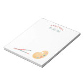 パーソナライズされた先生メモ帳のアートパレット ノートパッド (回転)