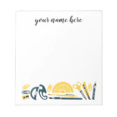 パーソナライズされた先生メモ帳 ノートパッド (正面)