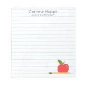 パーソナライズされた先生メモ帳 ノートパッド (正面)