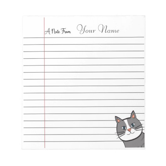 パーソナライズされた先生メモ帳 ノートパッド (正面)