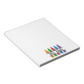 パーソナライズされた先生メモ帳 ノートパッド (アングル)