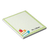 パーソナライズされた先生メモ帳 ノートパッド (アングル)