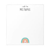 パーソナライズされた先生メモ帳 ノートパッド (正面)