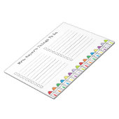 パーソナライズされた先生メモ帳 ノートパッド (アングル)