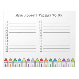 パーソナライズされた先生メモ帳 ノートパッド