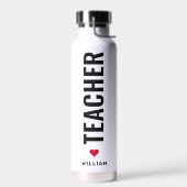 パーソナライズされた先生モダンバレンタインのギフト ウォーターボトル (左面)