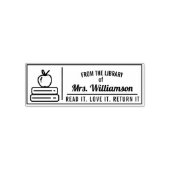 パーソナライズされた先生ライブラリの色付け セルフインキングスタンプ (デザイン)