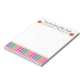 パーソナライズされた先生レインボーペンシル ノートパッド (回転)