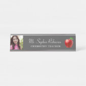 パーソナライズされた先生写モダン真 デスクネームプレート (正面)