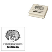 パーソナライズされた先生写真と検証 ラバースタンプ (押印)