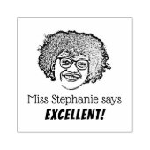 パーソナライズされた先生写真と検証 ラバースタンプ (インプリント)