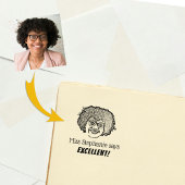 パーソナライズされた先生写真と検証 ラバースタンプ