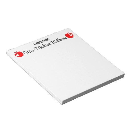 パーソナライズされた先生卒業生ギフト新学期 ノートパッド (アングル)