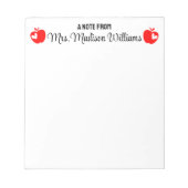 パーソナライズされた先生卒業生ギフト新学期 ノートパッド (正面)