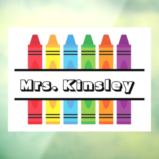 パーソナライズされた先生名ウィンドウの固定 ウィンドウサイン (シート3)