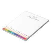 パーソナライズされた先生名カラフルPencils ノートパッド (回転)
