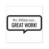 パーソナライズされた先生名学校の宿題の採点 セルフインキングスタンプ (デザイン)