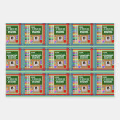 パーソナライズされた先生名気持ち写真 ラッピングペーパーシート (正面3)