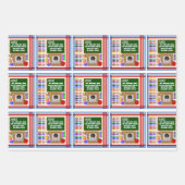 パーソナライズされた先生名気持ち写真 ラッピングペーパーシート (正面2)