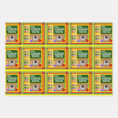 パーソナライズされた先生名気持ち写真 ラッピングペーパーシート (正面)