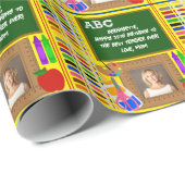 パーソナライズされた先生名気持ち写真 ラッピングペーパー (ロールコーナー)