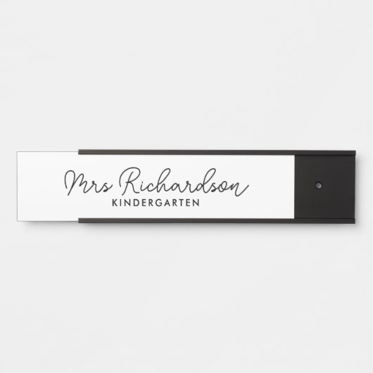 パーソナライズされた先生名等級シンプルモダン サインプレート (正面)