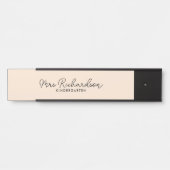 パーソナライズされた先生名等級シンプルモダン サインプレート (正面)