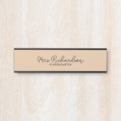 パーソナライズされた先生名等級シンプルモダン サインプレート (正面)