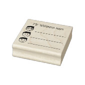 パーソナライズされた先生名Emojis認証 ラバースタンプ (スタンプ)