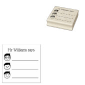 パーソナライズされた先生名Emojis認証 ラバースタンプ (押印)