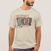 パーソナライズされた先生専門卒業年 Tシャツ (正面)