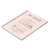 パーソナライズされた先生引用文帳 ノートブック (左側)