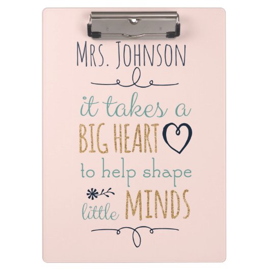 パーソナライズされた先生引用文 クリップボード (正面)