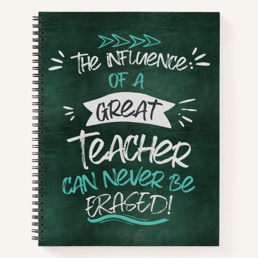 パーソナライズされた先生感謝螺旋ノート ノートブック (正面)