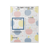 パーソナライズされた先生毎日のTo Doリストのリンゴ ノートパッド (回転)