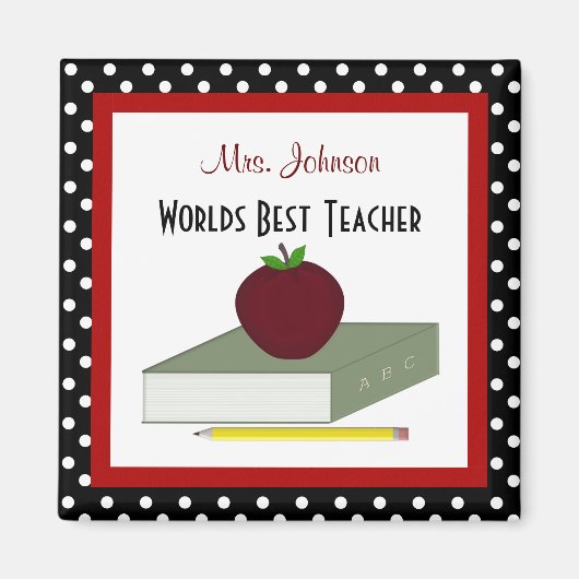 パーソナライズされた先生磁石 マグネット (正面)