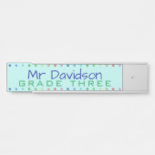 パーソナライズされた先生色のドット サインプレート (正面)